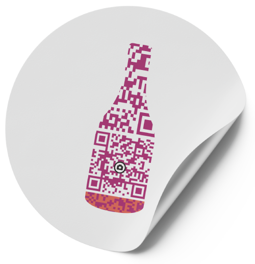 Souvie QR kod za djeljenje fotki u obliku boce šampanjca
